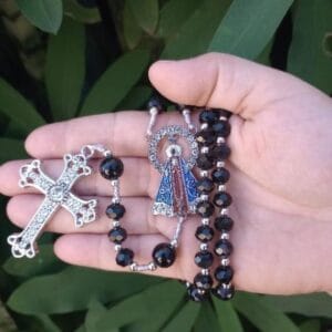 Terço de Cristal Para Noivas Nossa Senhora Aparecida Lindo!