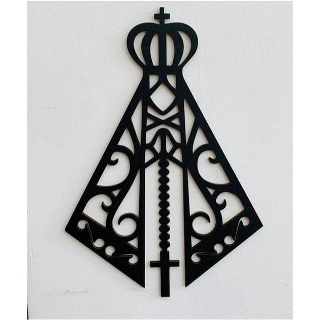 Imagem Nossa Senhora Aparecida em MDF 3mm | Peça Sacra Pintada e Decorativa