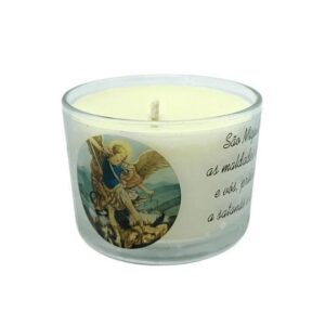 Vela Devocional Aromática São Miguel Arcanjo no Copo de Vidro
